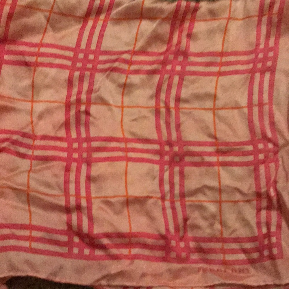 Burberry Pink Nova Check Silk Neck Scarf Tie